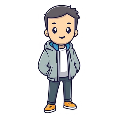 grey jacket, color #8a8b8a sticker