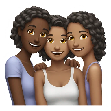 three best girl friends sticker