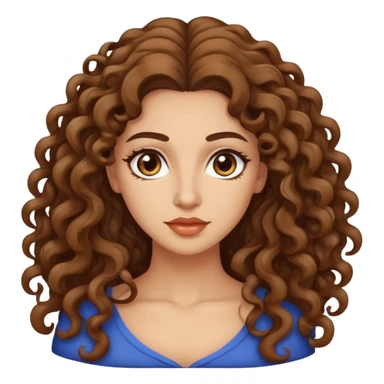 attractive Greek woman with long curly hair and light skin sticker