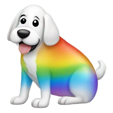 Dog pooping rainbow sticker