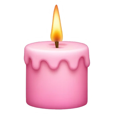 light pink candle sticker