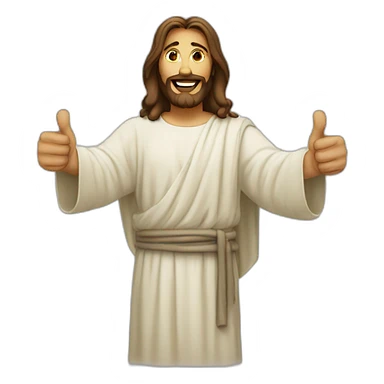 Jesus Christ Thumb up sticker