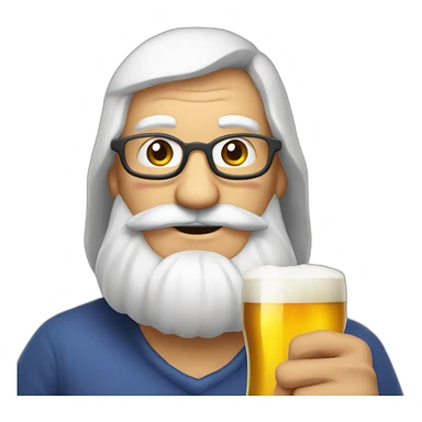 Père Noël qui boit une bière  sticker