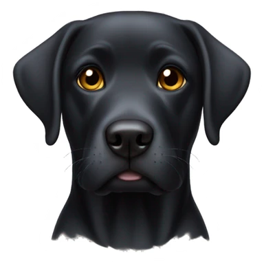 Black English lab with a boxy head sticker