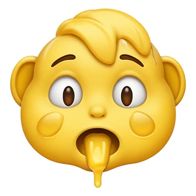 minimal puking face emoji sticker