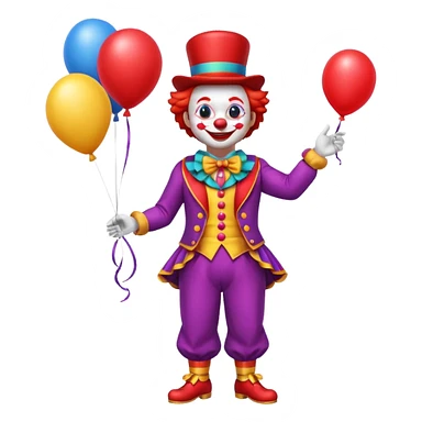 circus clown full body sticker
