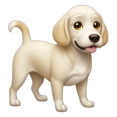 chien qui mange sticker