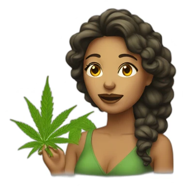 woman marijuana woman sticker