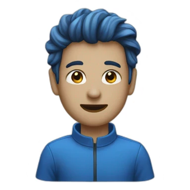 Personnage a la meau bleue sticker