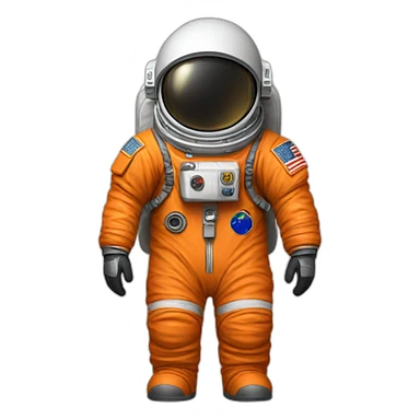 astronaut orange suit sticker
