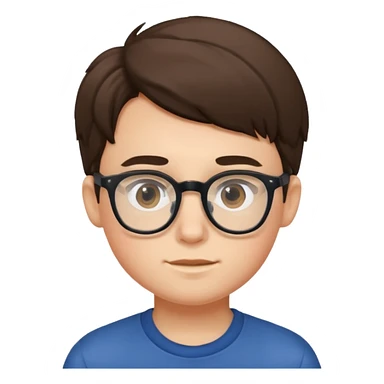 boy with glasses portrait sticker