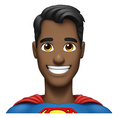 Emoji of superman smiling  sticker