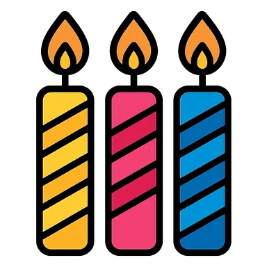 birthday candles sticker