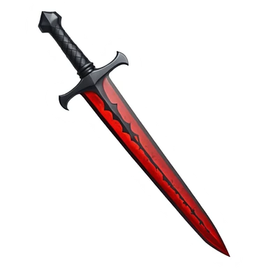 iOS emoji, dark fantasy dagger, obsidian blade, runes, blood drop, clean render, minimalism sticker