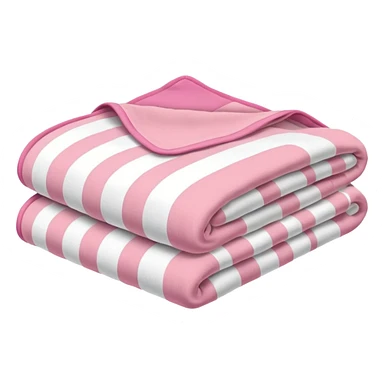 Plad white and pink blanket folded  sticker
