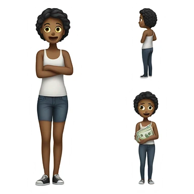 girl with no money sticker