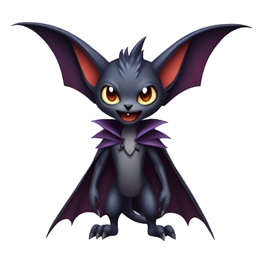  Kawaii Edgy Cool Vampiric Beautiful Noivern-Nargacuga-Litten with big Bat Ears full body sticker