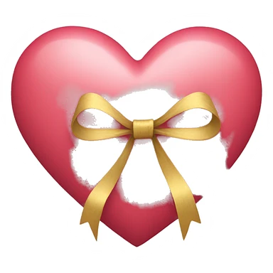 bow on heart sticker