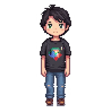 boy with casual clothes sticker
