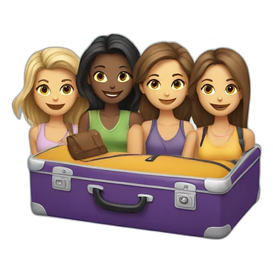 travel with friends (4 girls) sticker