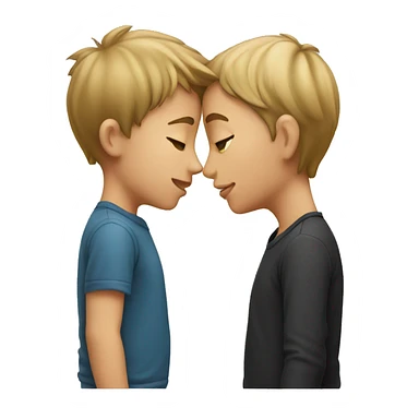 boy and girl kissing sticker