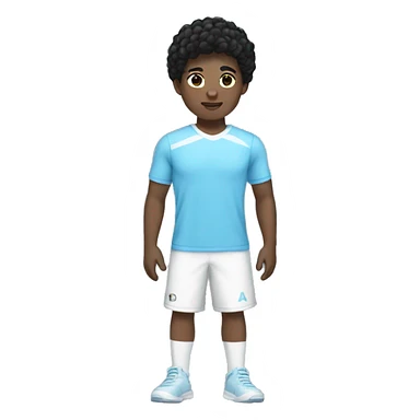black hair boy with white skin in light blue sportswear sticker