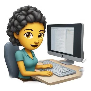 Computer science woman sticker