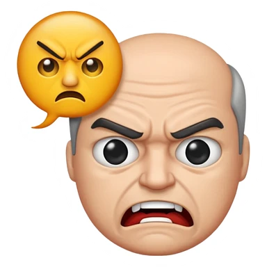 Text mopo above and an angry man sticker