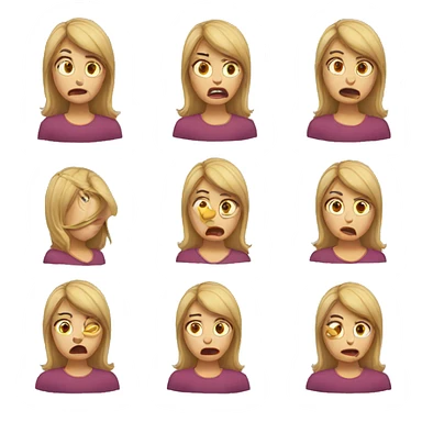 Woman with bad emotions  sticker