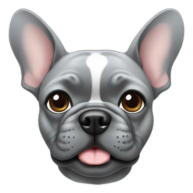 grey frenchie sticker