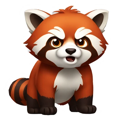 angry red panda sticker