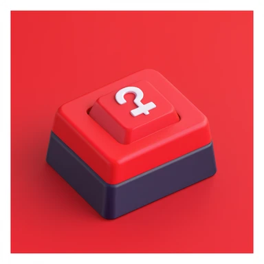 1 keycap with red background sticker
