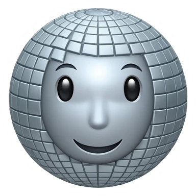 disco ball moon sticker