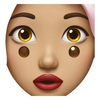 Girl blowing her lips sticker