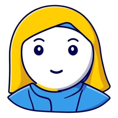 faceless blue emoji sticker