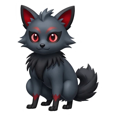 Zorua-Fakémon-hybrid-creature (full body)  sticker