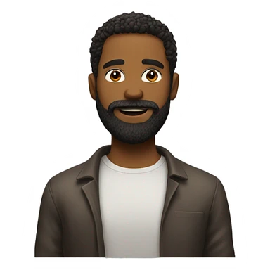 Man with beard kiss me sticker