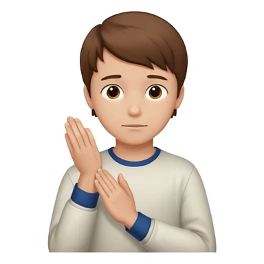 Like the left hand in horizontal and one hand bows with respect boy sticker