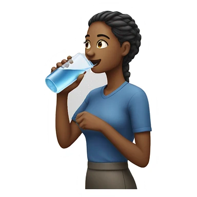 woman drinking water bo sticker