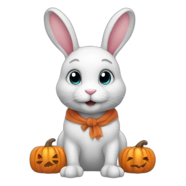 halloween rabbit sticker
