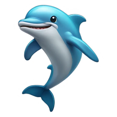 happy dancing dolphin emoji sticker