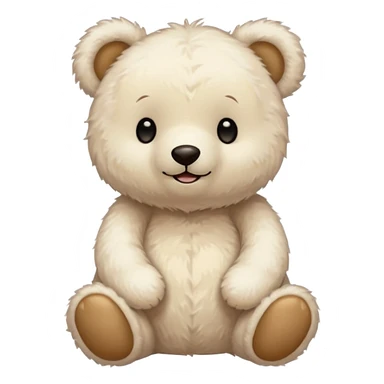 White boho aesthetic teddy sticker sticker