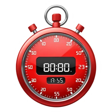 red stopwatch  sticker