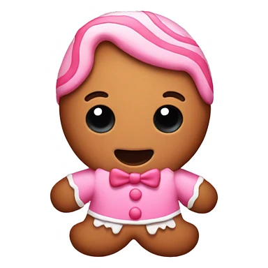 Pink gingerbread sticker