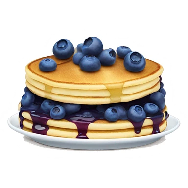Pancake with blueberries on top sticker