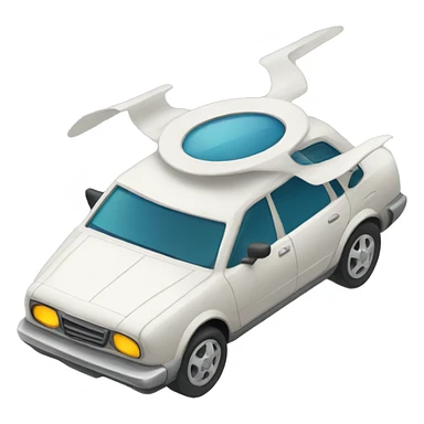 Flying car sticker
