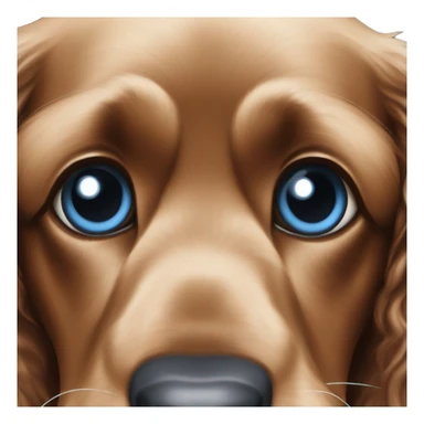 Black cocker spaniel blue eye sticker