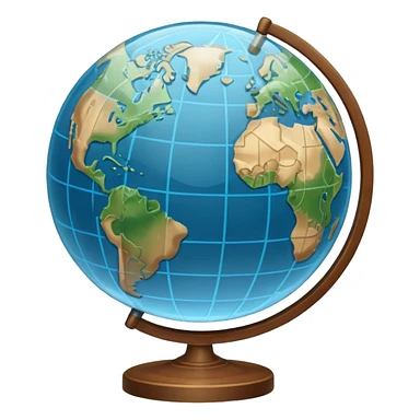 Outline of a  globe sticker