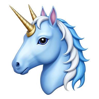 Blue unicorn sticker