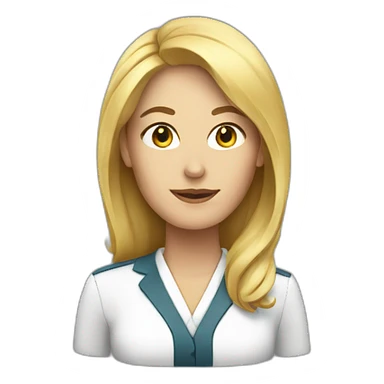 white woman manager  sticker